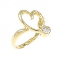K18YG ハート ダイヤモンド リング 0.10CT