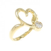 K18YG ハート ダイヤモンド リング 0.10CT