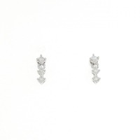 K18WG ダイヤモンド ピアス 0.10CT