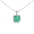 【リメイク】PT エメラルド ネックレス 5.13CT コロンビア産