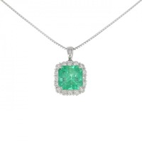 【リメイク】PT エメラルド ネックレス 5.13CT コロンビア産