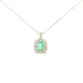 K18YG エメラルド ネックレス 0.31CT