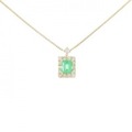【新品】K18YG エメラルド ネックレス 0.20CT