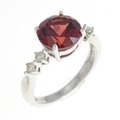 K18WG ガーネット リング 2.38CT