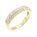 K18YG パヴェ ダイヤモンド リング 0.50CT