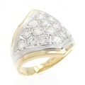 K18YG/PT ダイヤモンド リング 1.10CT
