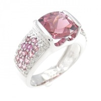 K18WG トルマリン リング 2.88CT