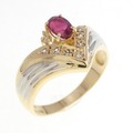 K18YG/PT ルビー リング