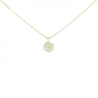【新品】K18YG フラワー ダイヤモンド ネックレス 0.15CT