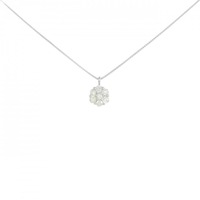 【新品】PT フラワー ダイヤモンド ネックレス 0.15CT