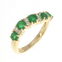 K18YG エメラルド リング