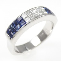 750WG サファイヤ リング 0.75CT