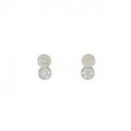K18WG ダイヤモンド ピアス 0.08CT