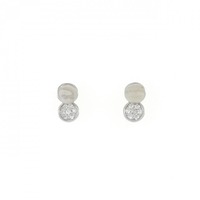 K18WG ダイヤモンド ピアス 0.08CT