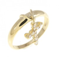 K18YG クロス ダイヤモンド リング 0.15CT