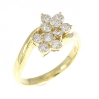 K18YG フラワー ダイヤモンド リング 0.50CT