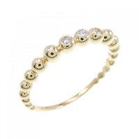 【リメイク】K18YG スリーストーン ダイヤモンド リング 0.04CT