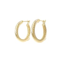 K18YG フープ ピアス