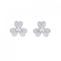 ビジュードエム フラワー ダイヤモンド ピアス 0.28CT