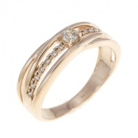K18PG ダイヤモンド リング 0.13CT