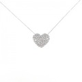 K18WG ハート ダイヤモンド ネックレス 0.40CT