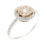 K18WG/K18PG ピンクダイヤモンド リング 0.10CT