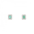 【新品】PT エメラルド ピアス 0.12CT