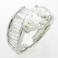 プラチナダイヤモンドリング 3．011ct・L・SI2・ペアシェイプ35％引き