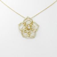 【リメイク】K18YG フラワー ダイヤモンドネックレス40％引き