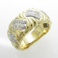 K18YG／PT ダイヤモンドリング