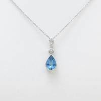 K18WG ブルートパーズネックレス20％引き