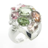 K18WG トルマリンリング