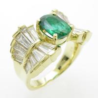 K18YG エメラルドリング