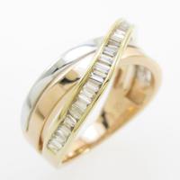 K18スリーカラー ダイヤモンドリング