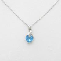 PT ハート ブルートパーズネックレス10％引き