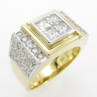 K18YG／PT ダイヤモンドリング10％引き