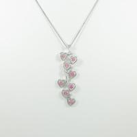 18KWG／K18WG ハート ピンクサファイヤネックレス30％引き