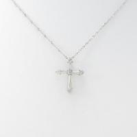 K18WG／750WG クロス ダイヤモンドネックレス20％引き