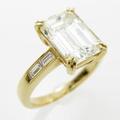 K18YG ダイヤモンドリング 2．422ct・VLY・VS2・エメラルドカット