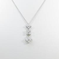K18WG フラワー ダイヤモンドネックレス20％引き