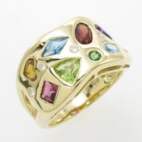 K18YG カラーストーンリング