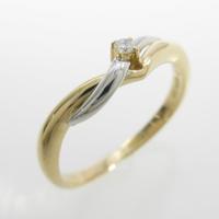 K18YG／PT ダイヤモンドリング