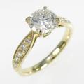 【リメイク】K18YG ダイヤモンドリング 1．028ct・I・SI2・GOOD