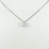プラチナダイヤモンドネックレス 0．540ct・F・SI1・プリンアセスカット