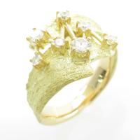 K18YG ダイヤモンドリング