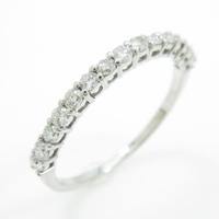 【リメイク】K18WG ハーフエタニティ ダイヤモンドリング