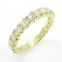 K18YG ハーフエタニティ ダイヤモンドリング