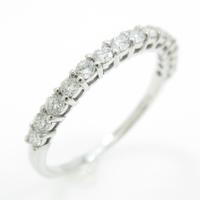 【リメイク】K18WG ハーフエタニティ ダイヤモンドリング