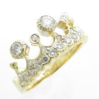 750YG／750WG クラウン ダイヤモンドリング