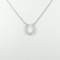 【新品】PT ホースシュー ダイヤモンドネックレス